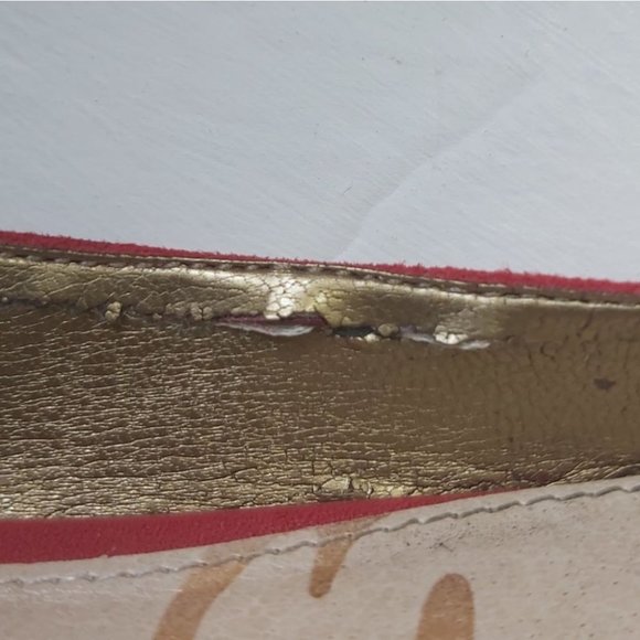 SAM EDELMAN | Women's 'Rae' Red Suede Pointed Toe Flats Red Size 6.5 - Picture 4 of 14